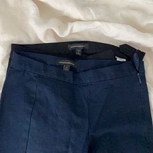 2 Pair of Banana Republic Skinny Dress Pants — 0 — Black and Navy
